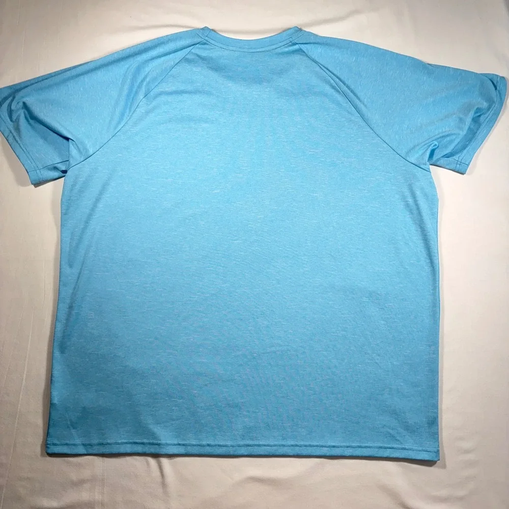 Nike Swim Mens XXL Dri-FIT Performance Blue UPF 40+ Short Sleeve Swim Shirt